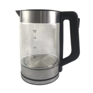 Electric Water Kettle Glass Double Wall Cordless 1.7L Tea Kettle, Fast Water Boiler Kettles