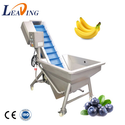 Commercial fruit and vegetable cleaning machine elevator type presoaking vegetable washing and cleaning machine