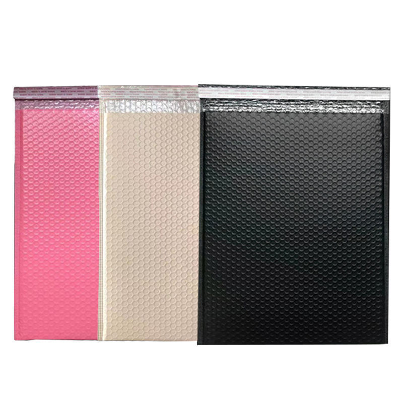 Waterproof Envelopes Black Or Pink Bubble Mailers Customized Logo Self Seal Protective Packaging Poly Mailing Bags