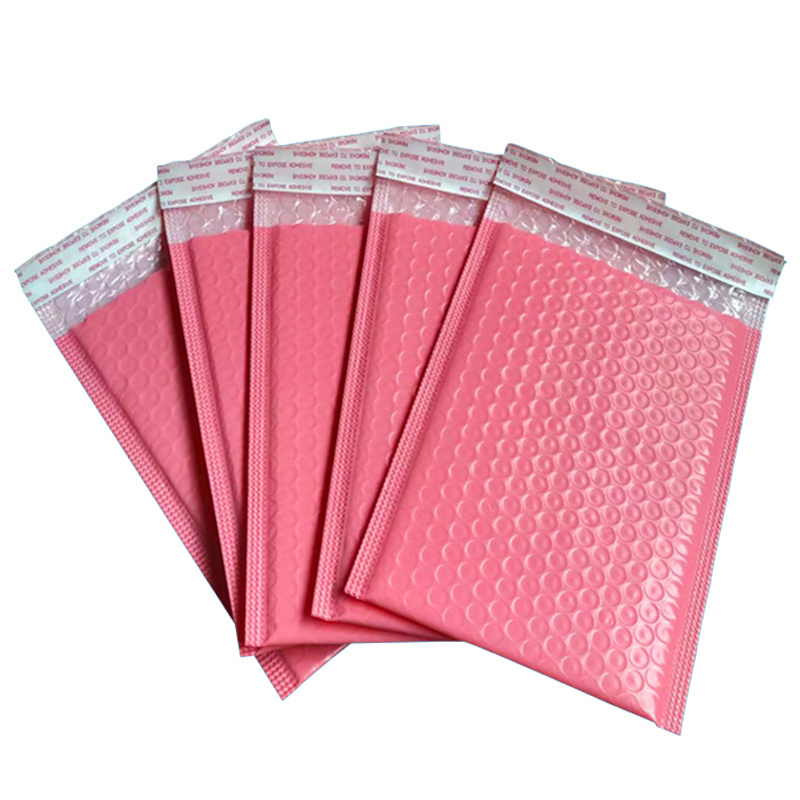 Waterproof Padded Envelopes Black Or Pink Bubble Mailers Customized Logo Self Seal Protective Packaging Poly Bubble Bags