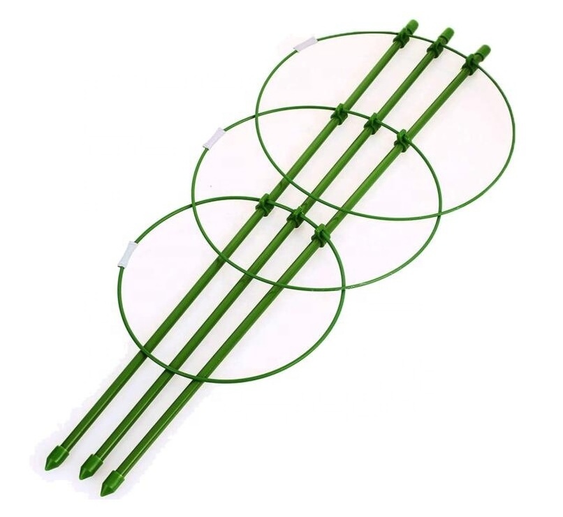 Plant Support Cages 18 Inches Plant Cages with 3 Adjustable Rings, Pack of 3 (30