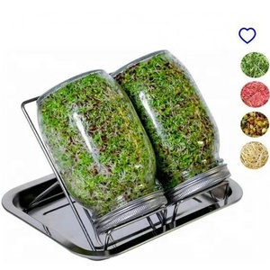 Best Seller Kitchen Gadgets 2 Pack Large Complete Wide Mouth Mason Canning Jar Seeds Sprouting Set Kit with Lids