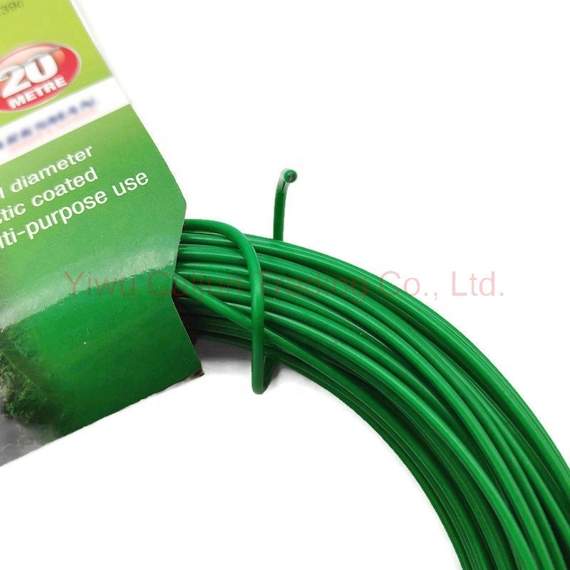 20 Meters Garden Soft Coated Twist Tie Bonsai Training Wire 2mm Heavy Duty Twine for Plant Cages Christmas Tree