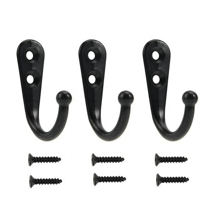 Heavy Duty Large Wall Mounted Robe Hook Cloth Coat Hanger Rustic Hooks With Screws for Bath Kitchen Garage