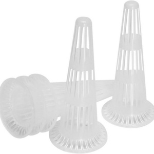 Clear Plastic DIY Planter Flower Pot Hole Mesh Pad Cone Shape Plants Bottom Grid Drainage Screen for Prevent Soil Loss