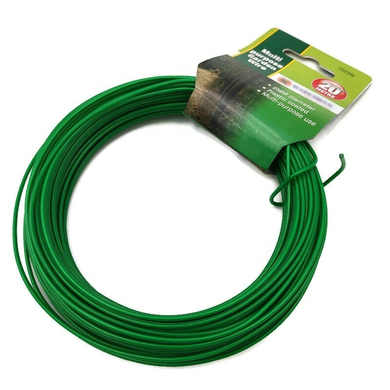 20 Meters Garden Soft Coated Twist Tie Bonsai Training Wire 2mm Heavy Duty Twine for Plant Cages Christmas Tree