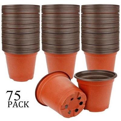 Seed Pots Seedling Tray 75pcs 4 Inch Planting Pots Transplant Pots for Nursery Garden Planter Home Decor