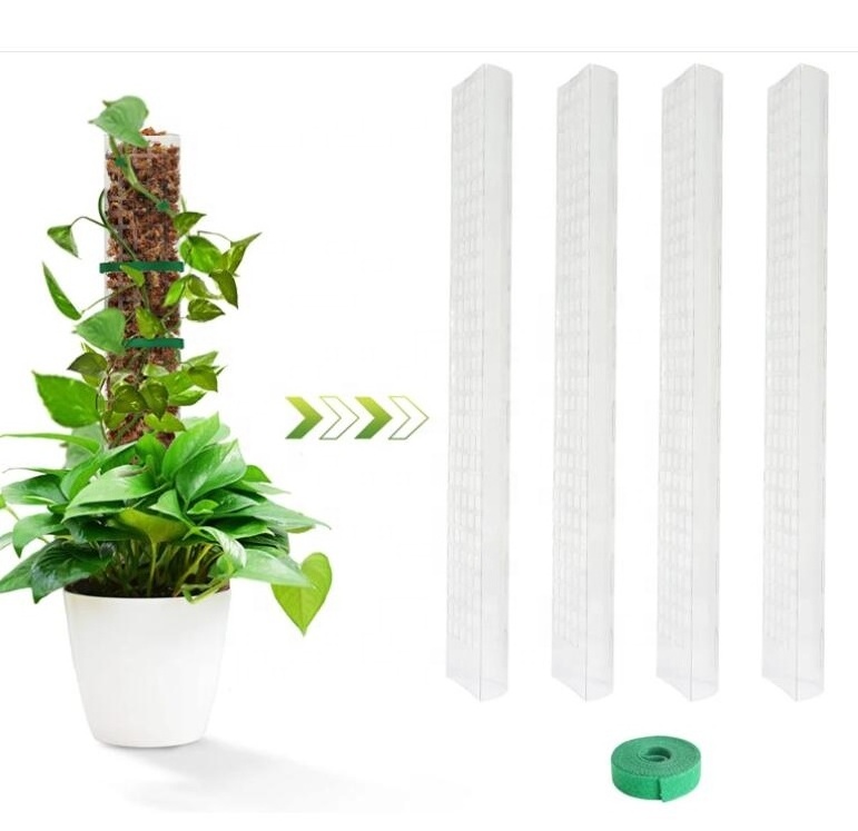 Hot Sale Plastic Moss Pole Indoor Plant Stakes Extension Coir Totem Pole Stick for Climbing Plants support pole