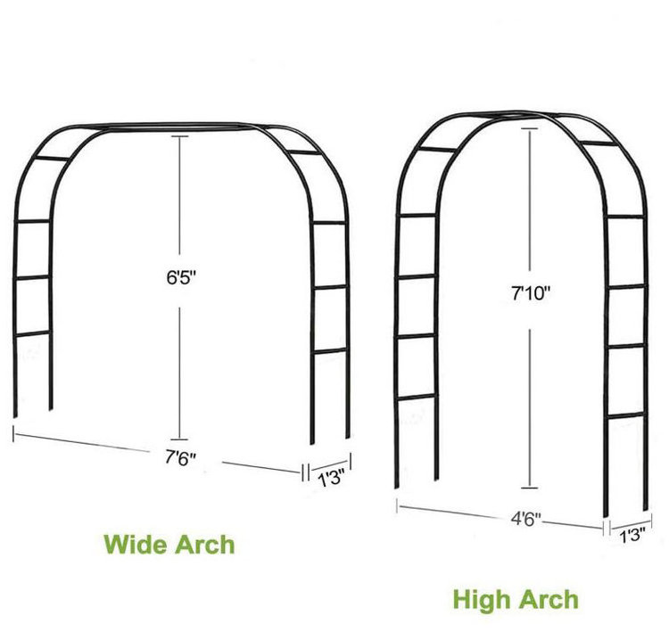 Metal Pergola Arbor, Assemble Freely 2 Sizes,for Various Climbing Plant Wedding Garden Arch Bridal Party Decoration Wide Arbor