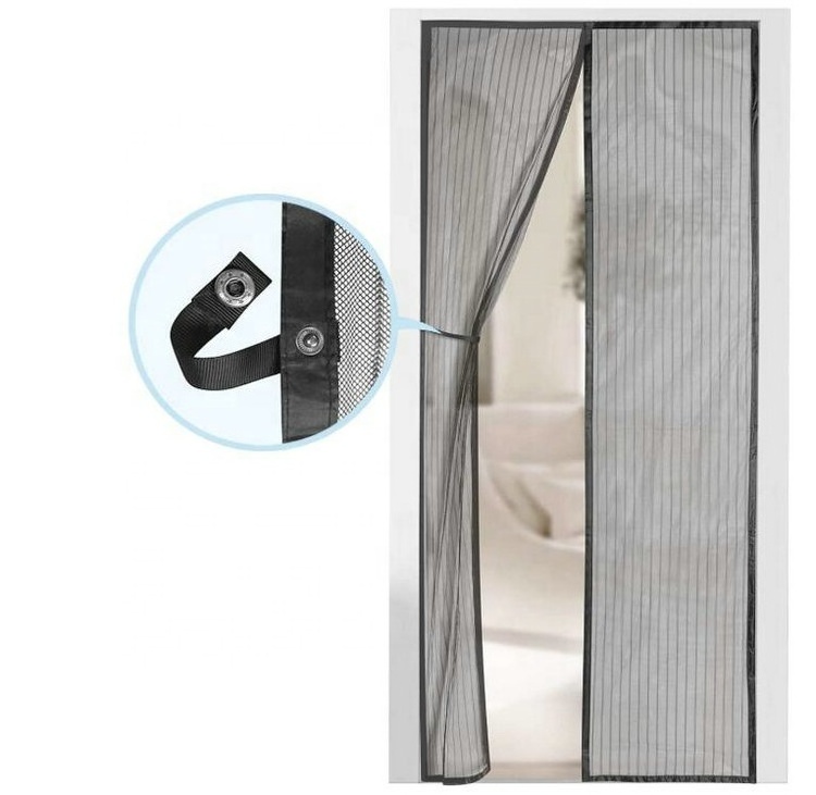 Magnetic Soft Screen Door Self Sealing Heavy Duty Hands Free Mosquito Curtain Mesh Partition Keeps Bugs Out Pet Kid Friendly