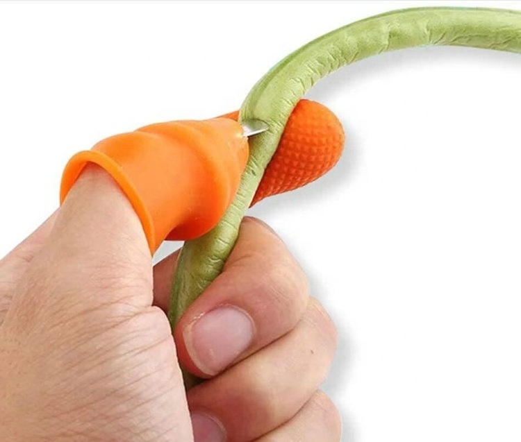 Fruit and Vegetable Picking Potted Plants Trim Pocket Garden Cutting Tools Silicone Harvesting Thumb Finger Knife Cutter Set