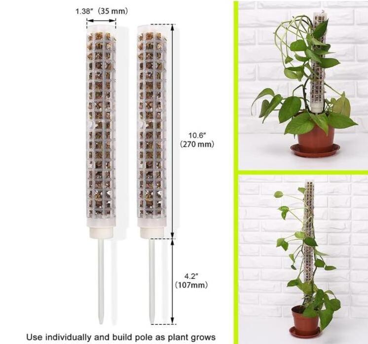 Moss Pole Coir Moss Totem Pole Stick for Plant Stakes and Supports Climbing Indoor Plants Moss Pole Transparent Creepers