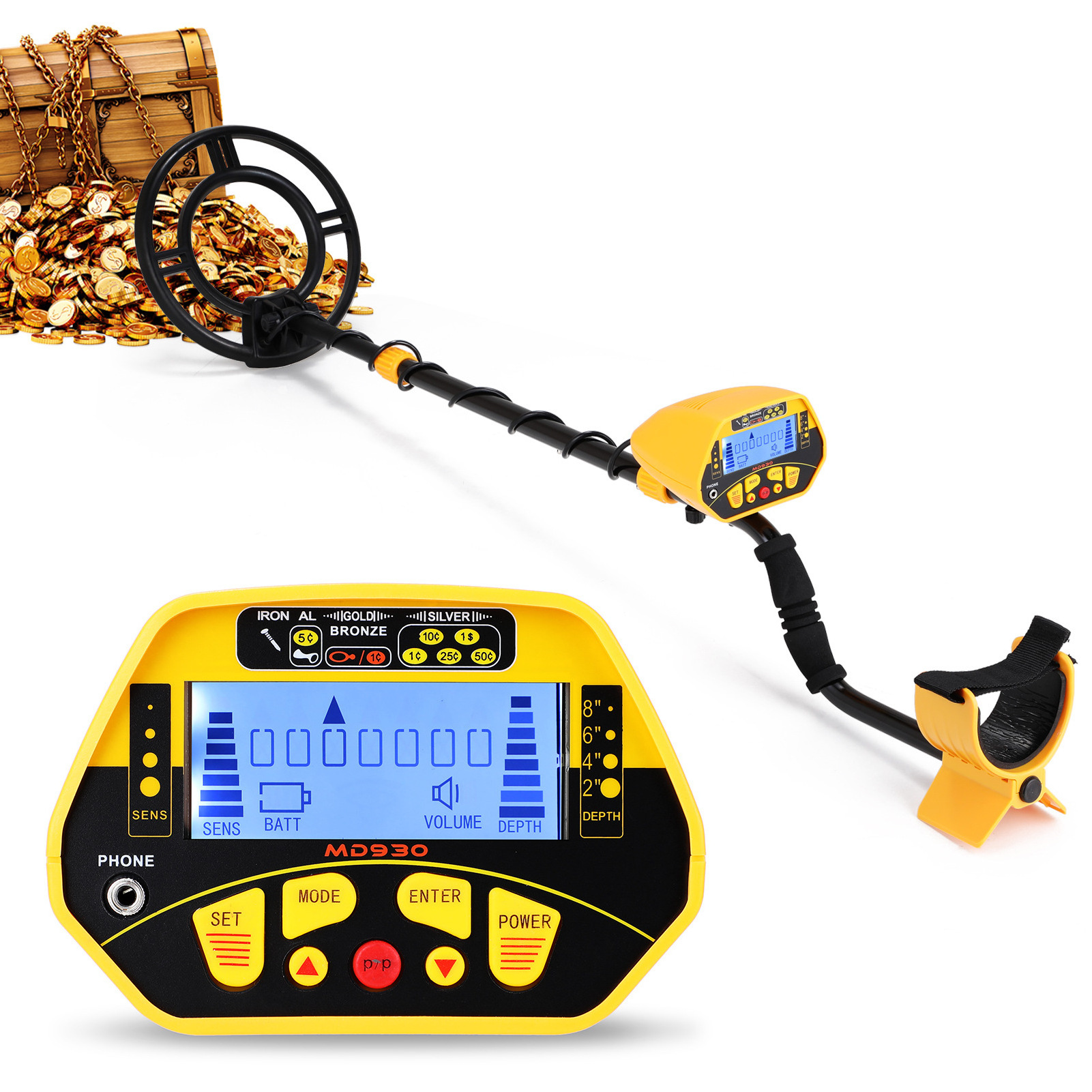 MD930 underground metal detector with high sensitivity and precise positioning with backlight