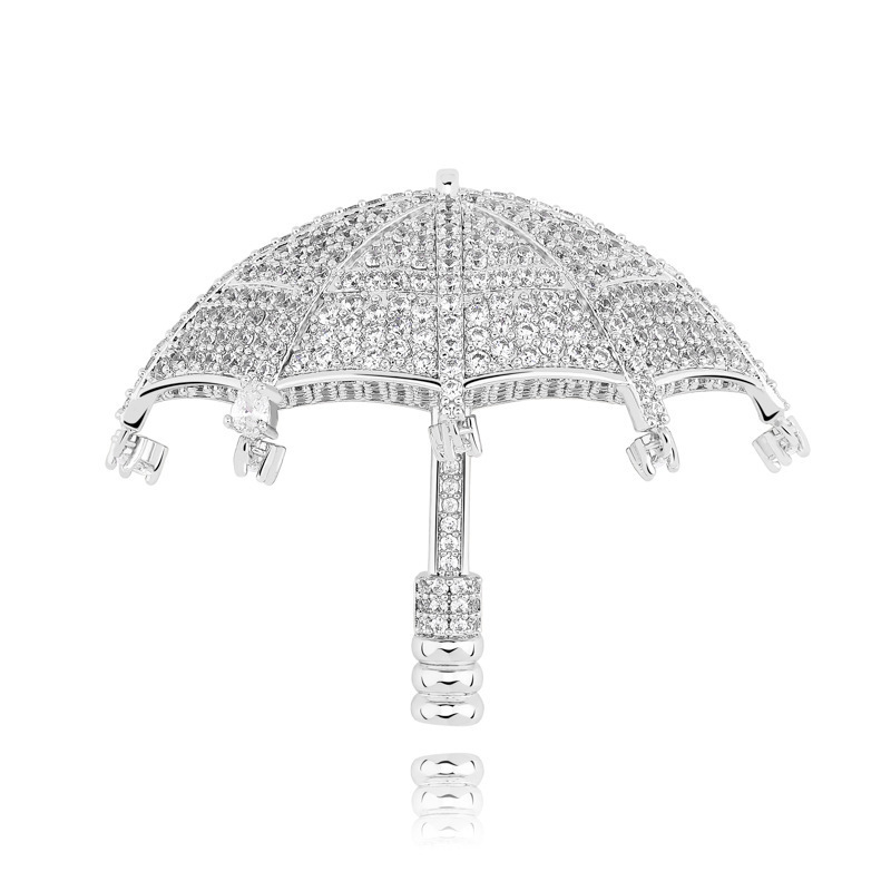 Hiphop Jewelry Full Zircon Paved Fashion Bling Umbrella Necklace