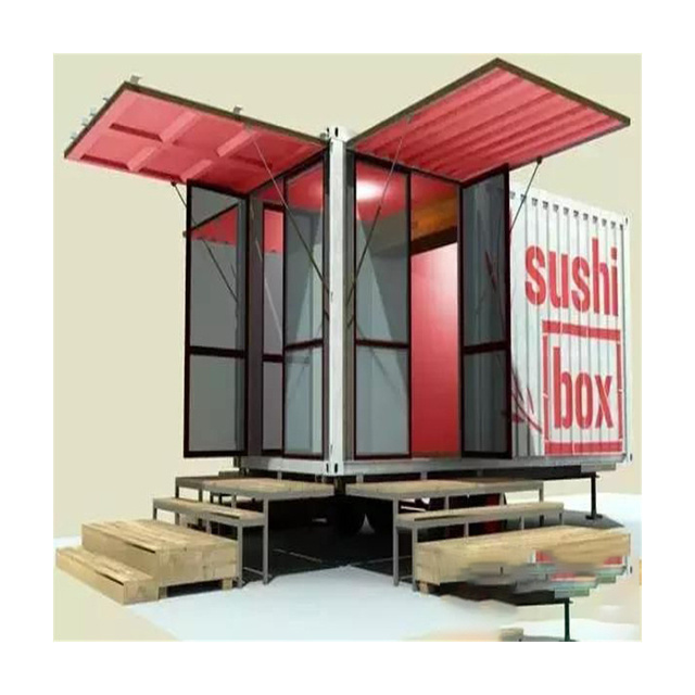 China made Mobile Pop-Up coffee shop container design / 20ft prefabricated shipping container coffee shop price