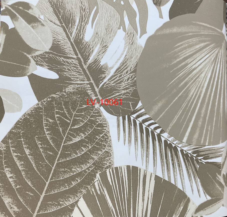 Tropical 3d embossed tropical  plants non woven wallpaper roll big leaves wallpapers coating