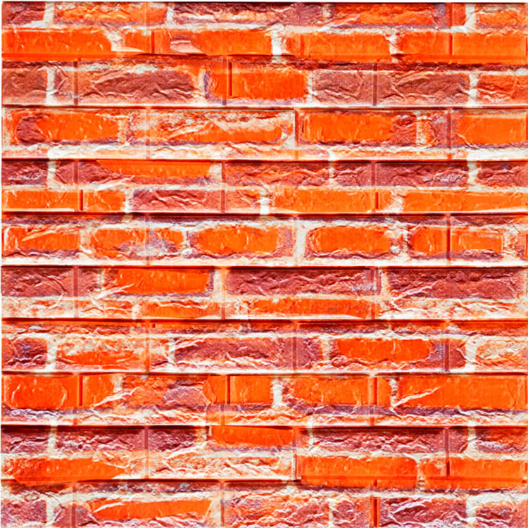 Soundproof XPE Foam 3d Self Adhesive Wallpaper 3d Brick Wall sticker for Safe Decoration