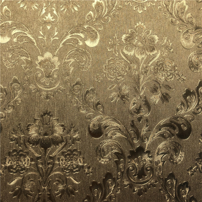 Embossed european style Wallpaper Roll Home Decor Living Room Bedroom Wall Coverings gold Floral Luxury Wall Paper