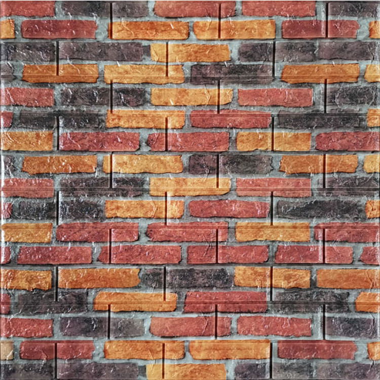 Soundproof XPE Foam 3d Self Adhesive Wallpaper 3d Brick Wall sticker for Safe Decoration