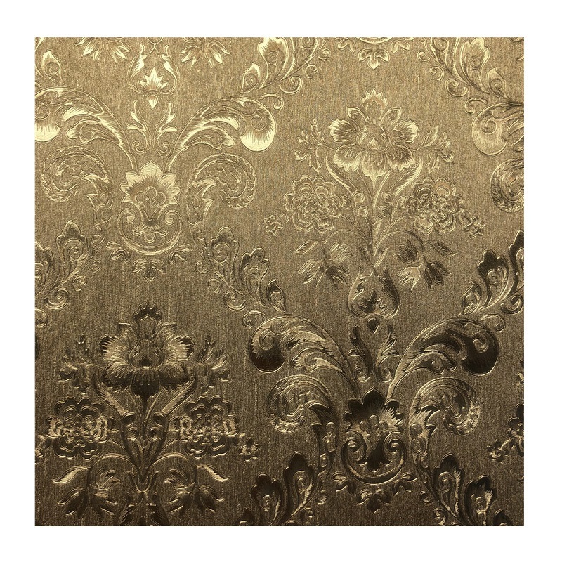 Embossed european style Wallpaper Roll Home Decor Living Room Bedroom Wall Coverings gold Floral Luxury Wall Paper