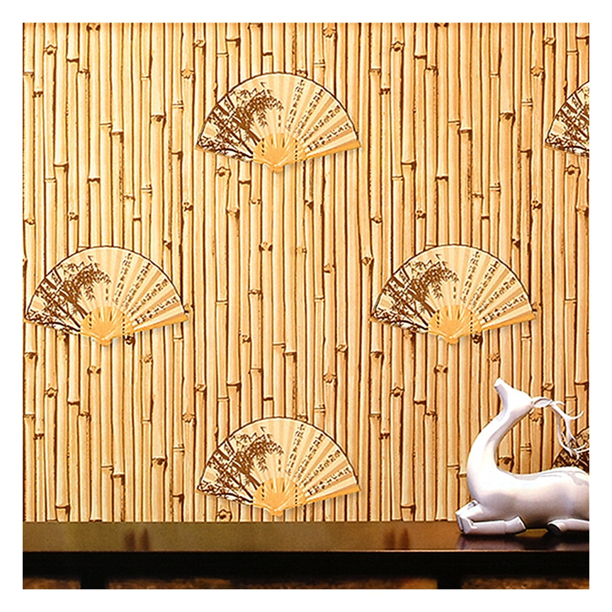 Chinese Classic Style Wallpaper Restaurant Background Wall Decoration Bamboo Pattern Wallpaper