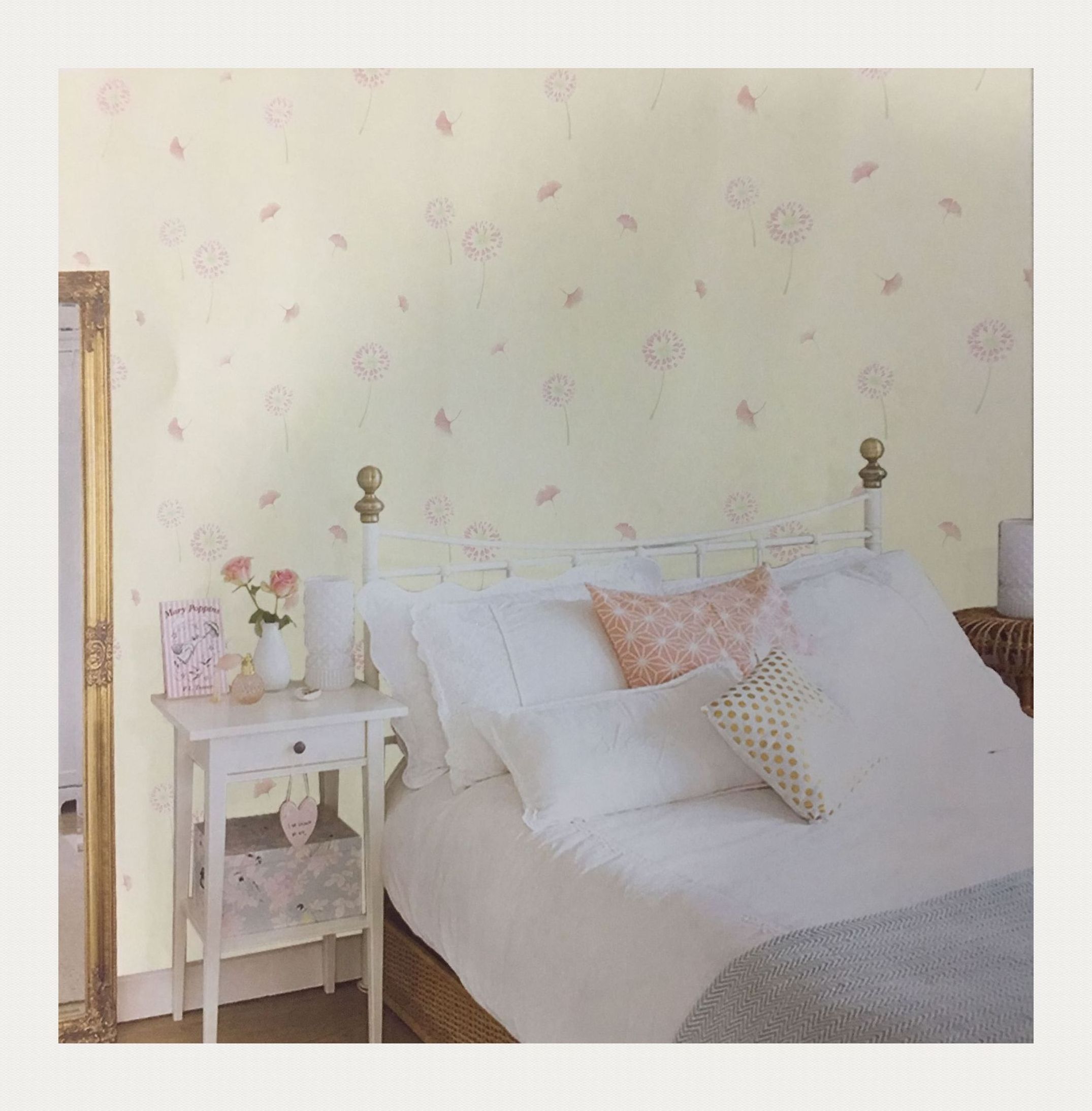 3d Dandelion Pattern Wallpaper Bedroom Living Room Girl Room Warm Country Rustic Style Pink Wallpaper