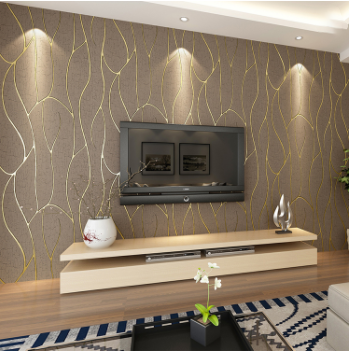 Custom 3D Wallpaper stripes deerskin bedroom non-woven wallpaper living room TV background mural for Living Room