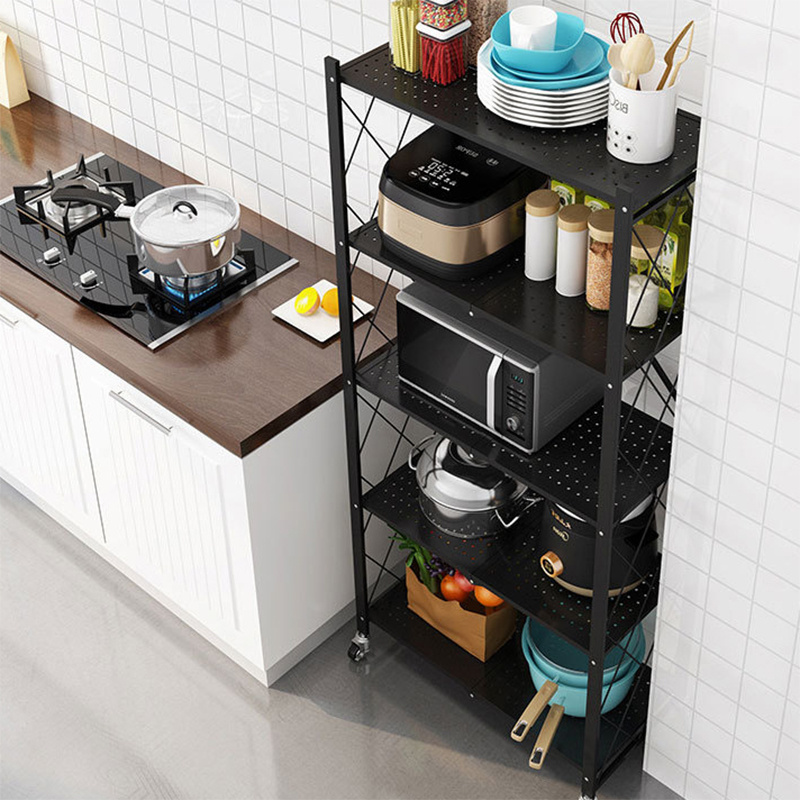 Foldable Kitchen Stainless Steel Storage Shelves Towel Sponge Organizer Tableware Multi-layer Dish Rack Kitchen Shelf