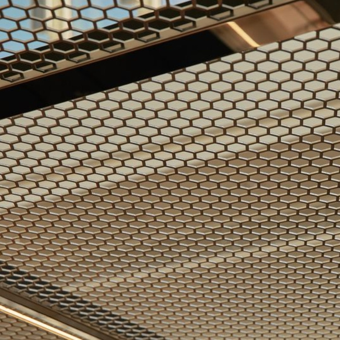 Factory Supply Hexagonal Perforated Metal Mesh/punched Hole Metal Sheet decorative fence