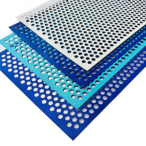 Hot Sale Powder Coated Blue Steel Roofing Wavy Sheet And Galvanized Steel Perforated Sheet Netting Round Hole