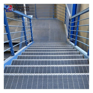 Galvanized open steel floor grating, galvanized steel walkway mesh