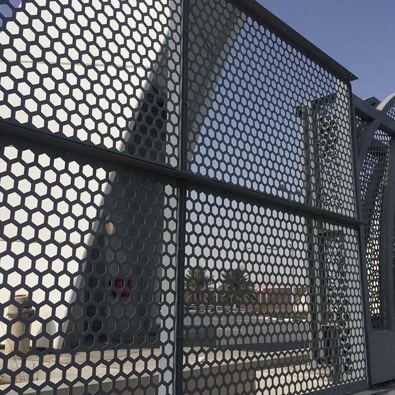 Factory Supply Hexagonal Perforated Metal Mesh/punched Hole Metal Sheet decorative fence