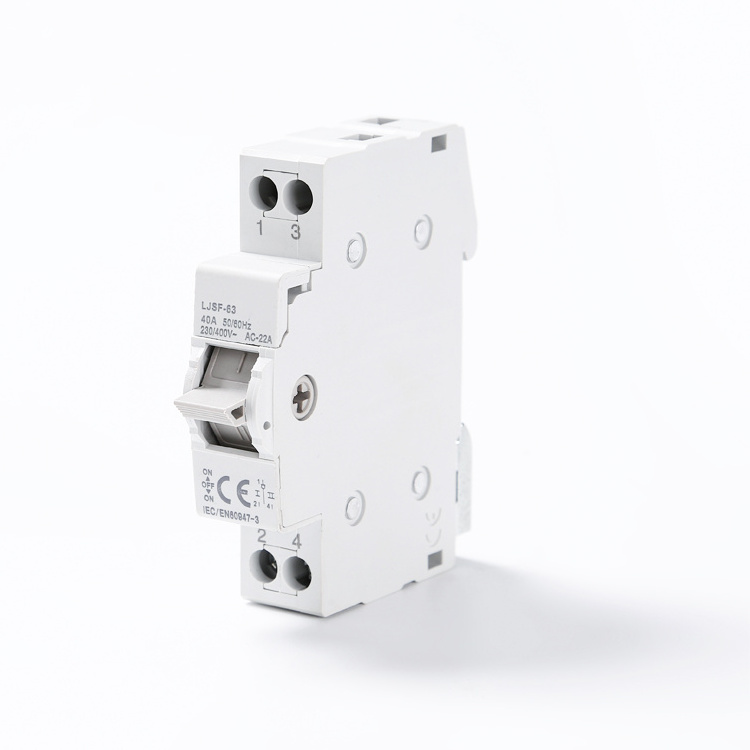 2P 40A 63A manual MCB mini changeover switch