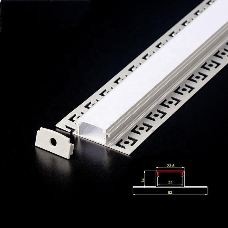 Linear light LED profiles for gypsum wall drywall recessed mount aluminum profile for ceiling lights