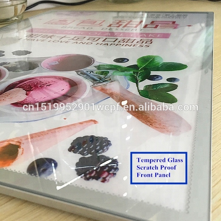 Customized LED Light Panel With 10mm Thin Aluminum Frame  For Advertisement By Picture Inserting Way To Change Poster