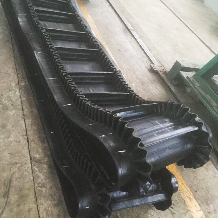 Customized B1000mm wide side wall corrugated endless rubber conveyor belt for thermal power plant