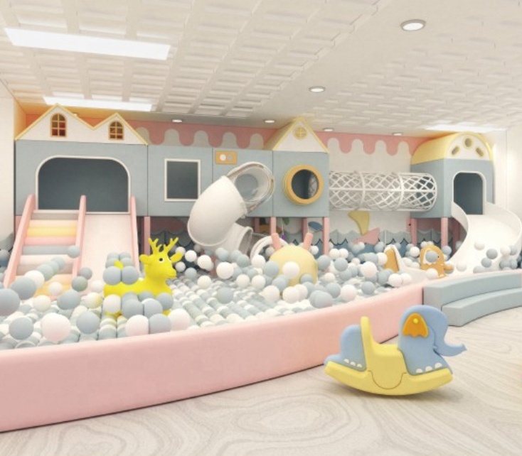 customized Children Soft Play Indoor Playground Equipment for Kid with Slide Ball Pit Kids Play Area