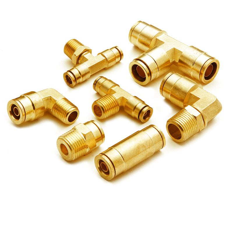 S.A.E / D.O.T Brass 45 Degree Flare Hose Barb Compression Pipe Fittings Push In / Push-on Air Brake Hose/Ends