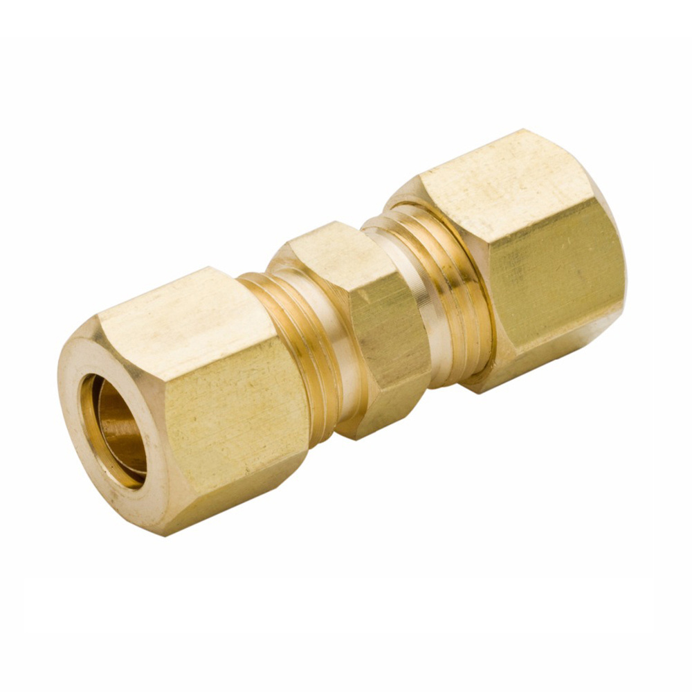 Brass Hose Compression Pipe Fitting Union Elbow for Tubo O.D 1/8