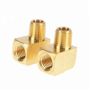 NPT Brass Barstock Hose Plumb Fitting Swivel Connector Elbow adapter