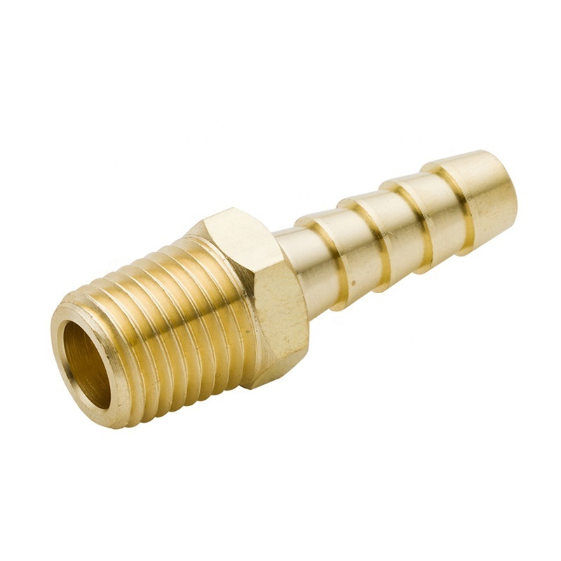 Manufacturer Supply Customized Forged NPT Brass Male Hose Barb Fitting 1/8 3/4 Hose 1/2 Male Adapter