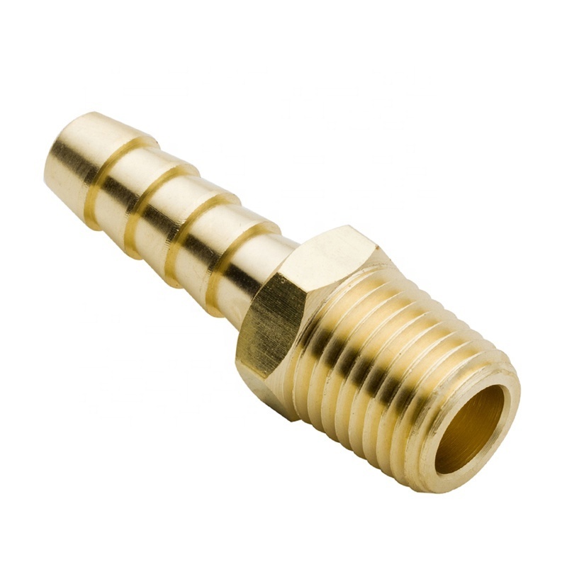 Manufacturer Supply Customized Forged NPT Brass Male Hose Barb Fitting 1/8 3/4 Hose 1/2 Male Adapter