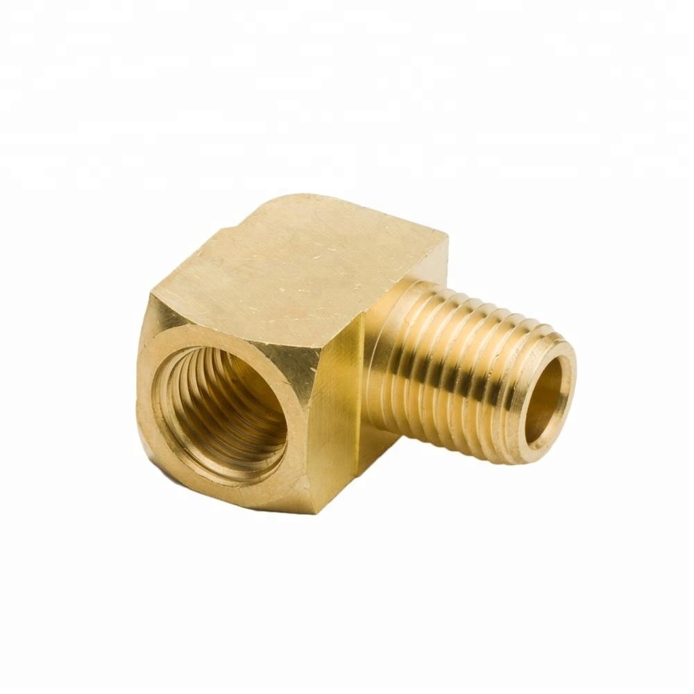 NPT Brass Barstock Hose Plumb Fitting Swivel Connector Elbow adapter