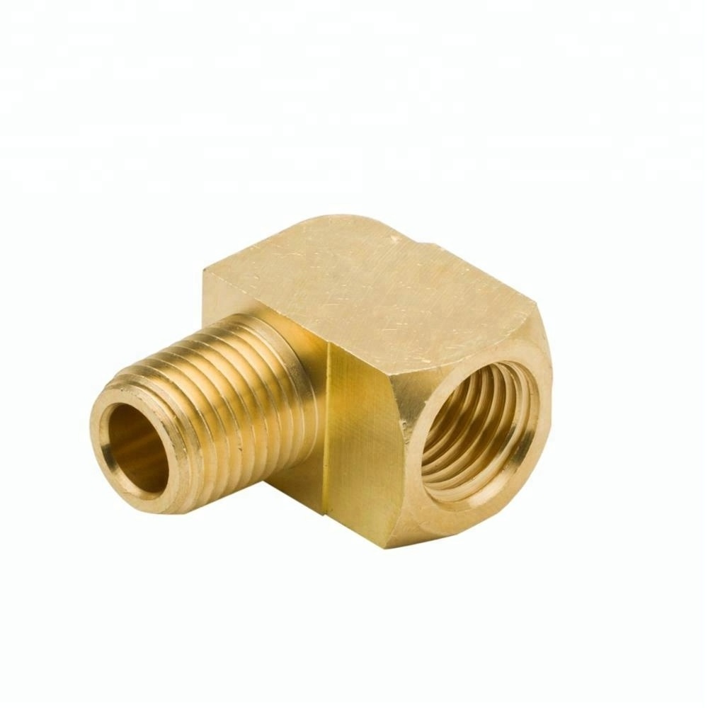 NPT Brass Barstock Hose Plumb Fitting Swivel Connector Elbow adapter