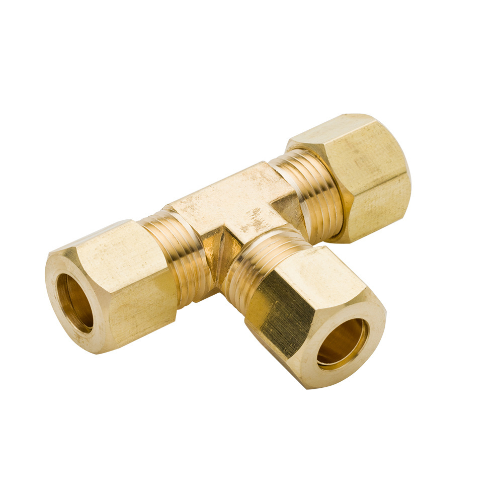 Brass Hose Compression Pipe Fitting Union Elbow for Tubo O.D 1/8