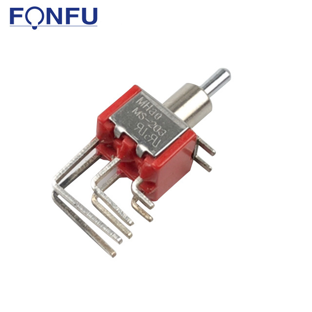 MS-203  6pin right angle mini toggle switch 3 position toggle switch