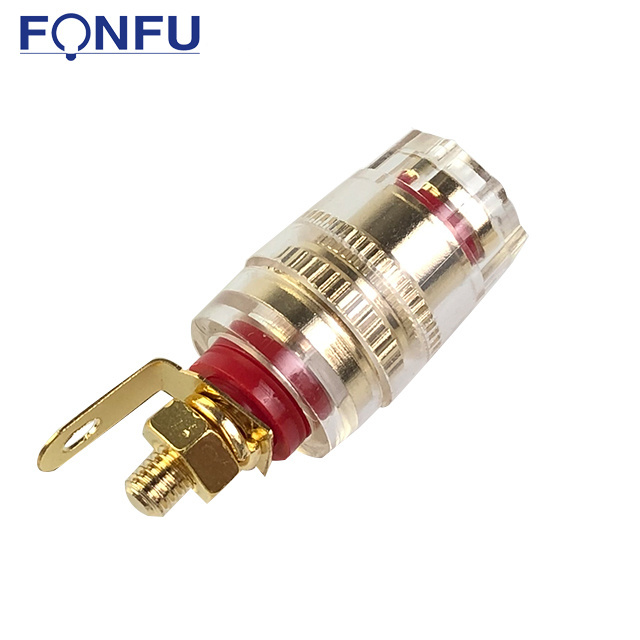 Banana Connector 4mm Thread Gold-platedAmplifier Speaker Spade Terminal Binding Post Banana Plug Socket Connector 33MM