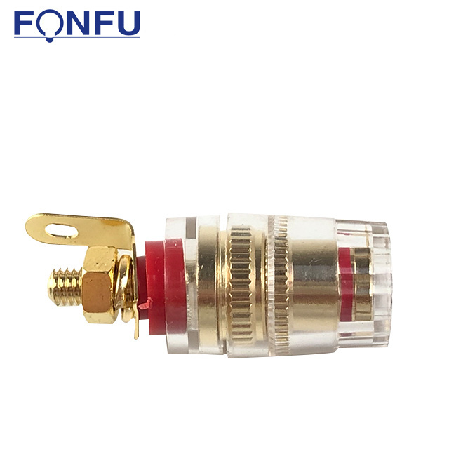 Banana Connector 4mm Thread Gold-platedAmplifier Speaker Spade Terminal Binding Post Banana Plug Socket Connector 33MM