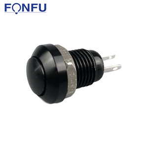 Wholesale 8MM IP65 Waterproof 2-Pin Metal Momentary Push Button Switch 36V With Black Shell