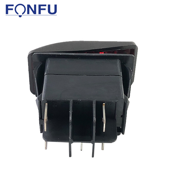 IP67 SPST Black 5-Pin Dual LED 12V 20A Waterproof Automotive ON-OFF Marine Rocker Switch